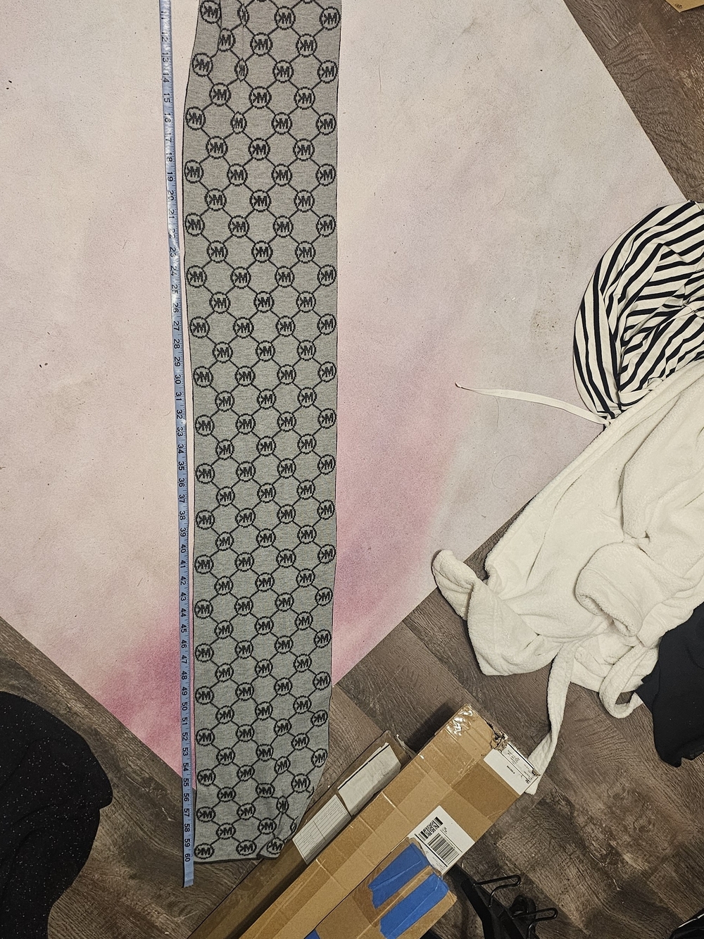 Michael Kors Reversible Gray Monogram Scarf